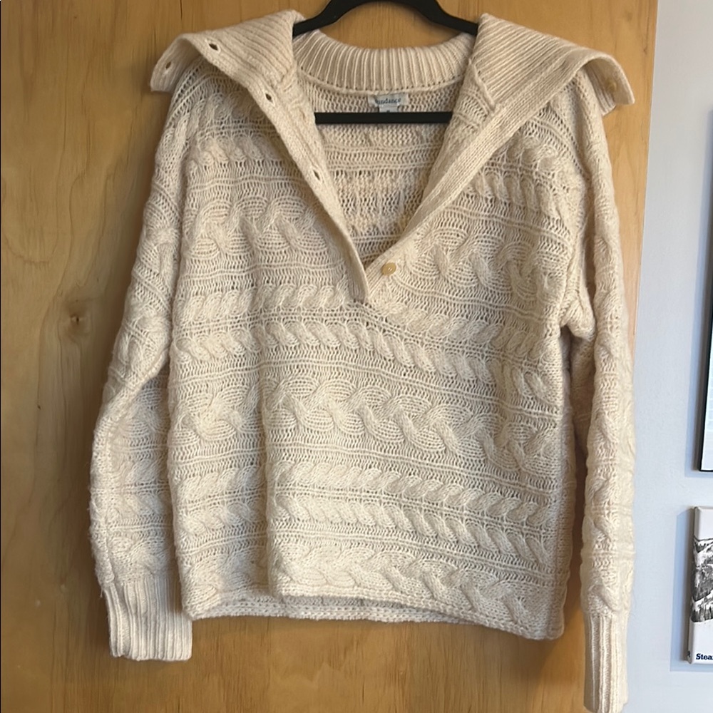Cream Cable Knit Sweater